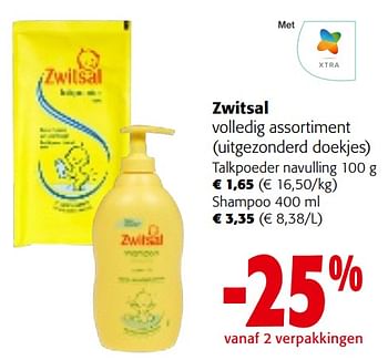 Promotions Zwitsal volledig assortiment - Zwitsal - Valide de 08/05/2024 à 21/05/2024 chez Colruyt