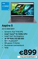 Promoties Acer Aspire 5 A515-58M-58HY - Acer - Geldig van 01/05/2024 tot 31/05/2024 bij Compudeals