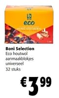 Promoties Boni selection eco houtwol aanmaakblokjes universeel - Boni - Geldig van 08/05/2024 tot 21/05/2024 bij Colruyt