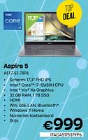 Promoties Acer Aspire 5 A517-53-79P6 - Acer - Geldig van 01/05/2024 tot 31/05/2024 bij Compudeals