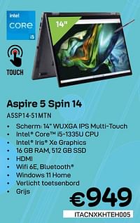 Acer Aspire 5 Spin 14 A5SP14-51MTN-Acer
