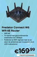 Promoties Predator connect w6 wifi 6e router - Acer - Geldig van 01/05/2024 tot 31/05/2024 bij Compudeals