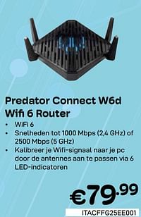 Predator connect w6d wifi 6 router-Acer