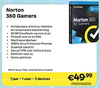 Promoties Norton 360 gamers - Norton - Geldig van 01/05/2024 tot 31/05/2024 bij Compudeals