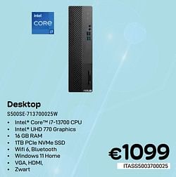 Asus Desktop S500SE-713700025W
