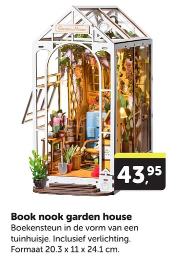 Promoties Book nook garden house - Huismerk - Boekenvoordeel - Geldig van 11/05/2024 tot 19/05/2024 bij BoekenVoordeel
