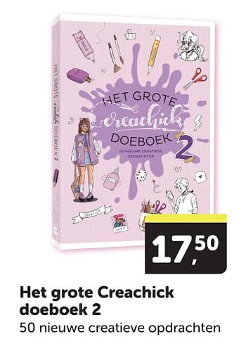 Promoties Het grote creachick doeboek 2 - Huismerk - Boekenvoordeel - Geldig van 11/05/2024 tot 19/05/2024 bij BoekenVoordeel