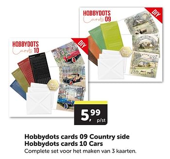 Promotions Hobbydots cards 09 country side hobbydots cards 10 cars - Produit Maison - Boekenvoordeel - Valide de 11/05/2024 à 19/05/2024 chez BoekenVoordeel