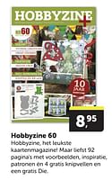 Promoties Hobbyzine 60 - Huismerk - Boekenvoordeel - Geldig van 11/05/2024 tot 19/05/2024 bij BoekenVoordeel