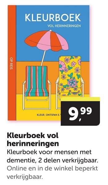 Promotions Kleurboek vol herinneringen - Produit Maison - Boekenvoordeel - Valide de 11/05/2024 à 19/05/2024 chez BoekenVoordeel