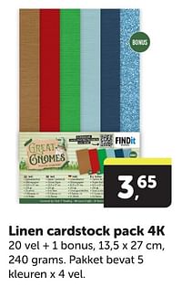 Linen cardstock pack 4k-Find IT Trading