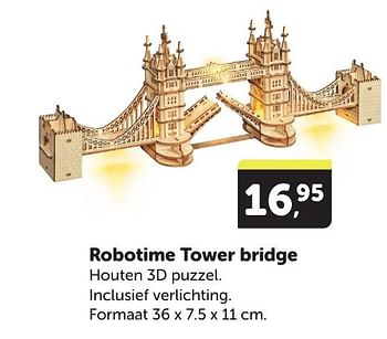 Promotions Robotime tower bridge - Produit Maison - Boekenvoordeel - Valide de 11/05/2024 à 19/05/2024 chez BoekenVoordeel