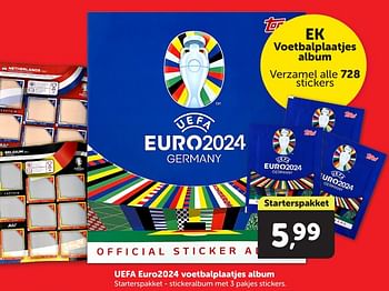 Promotions Uefa euro2024 voetbalplaatjes album - Produit Maison - Boekenvoordeel - Valide de 11/05/2024 à 19/05/2024 chez BoekenVoordeel