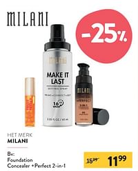 Foundation concealer +perfect 2-in-1-Milani