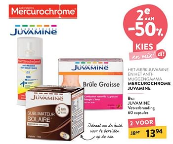 Promotions Juvamine vetverbranding - Juvamine - Valide de 08/05/2024 à 21/05/2024 chez DI