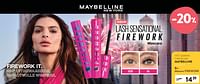 Promoties Mascara firework - Maybelline - Geldig van 08/05/2024 tot 21/05/2024 bij DI