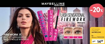 Promotions Mascara firework - Maybelline - Valide de 08/05/2024 à 21/05/2024 chez DI