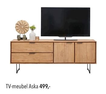 Promoties Tv meubel aska - Huismerk - Pronto Wonen - Geldig van 12/05/2024 tot 18/05/2024 bij Pronto Wonen