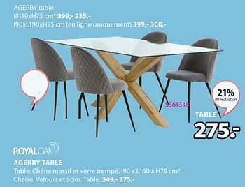 Promotions Agerby table - Produit Maison - Jysk - Valide de 06/05/2024 à 19/05/2024 chez Jysk