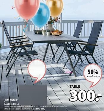 Promoties Fausing table - Jutlandia - Geldig van 06/05/2024 tot 19/05/2024 bij Jysk