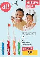 Promoties Reisformaat tandenborstel - Huismerk - DI - Geldig van 08/05/2024 tot 21/05/2024 bij DI