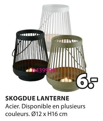 Promotions Skogdue lanterne - Produit Maison - Jysk - Valide de 06/05/2024 à 19/05/2024 chez Jysk