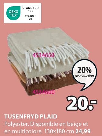 Promoties Tusenfryd plaid - Huismerk - Jysk - Geldig van 06/05/2024 tot 19/05/2024 bij Jysk