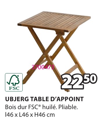Promotions Ubjerg table d’appoint - Produit Maison - Jysk - Valide de 06/05/2024 à 19/05/2024 chez Jysk
