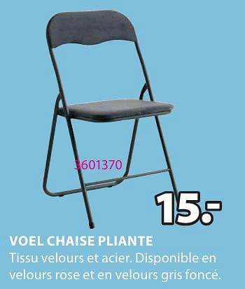 Promotions Voel chaise pliante - Produit Maison - Jysk - Valide de 06/05/2024 à 19/05/2024 chez Jysk