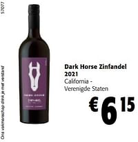 Dark horse zinfandel 2021-Rode wijnen
