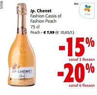 Promoties Jp. chenet fashion cassis of fashion peach - Schuimwijnen - Geldig van 08/05/2024 tot 21/05/2024 bij Colruyt