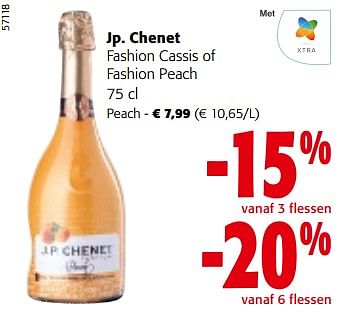 Promotions Jp. chenet fashion cassis of fashion peach - Mousseux - Valide de 08/05/2024 à 21/05/2024 chez Colruyt