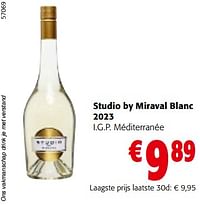 Studio by miraval blanc 2023 i.g.p. méditerranée-Witte wijnen