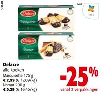 Promoties Delacre alle koeken - Delacre - Geldig van 08/05/2024 tot 21/05/2024 bij Colruyt