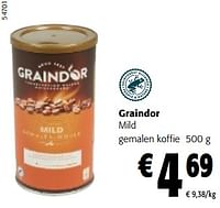 Promoties Graindor mild gemalen koffie - Graindor - Geldig van 08/05/2024 tot 21/05/2024 bij Colruyt
