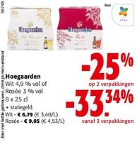 Promoties Hoegaarden wit of rosée - Hoegaarden - Geldig van 08/05/2024 tot 21/05/2024 bij Colruyt