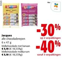Promoties Jacques alle chocoladerepen - Jacques - Geldig van 08/05/2024 tot 21/05/2024 bij Colruyt