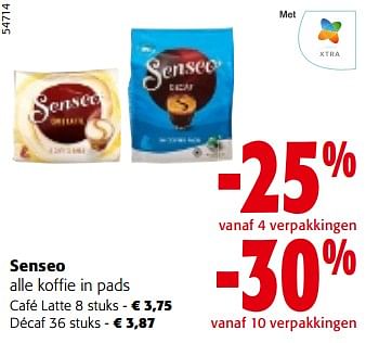 Promotions Senseo alle koffie in pads - Douwe Egberts - Valide de 08/05/2024 à 21/05/2024 chez Colruyt