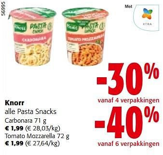 Promoties Knorr alle pasta snacks - Knorr - Geldig van 08/05/2024 tot 21/05/2024 bij Colruyt