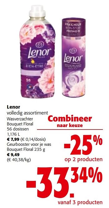 Promotions Lenor volledig assortiment - Lenor - Valide de 08/05/2024 à 21/05/2024 chez Colruyt