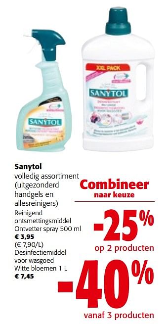 Promotions Sanytol volledig assortiment - Sanytol - Valide de 08/05/2024 à 21/05/2024 chez Colruyt