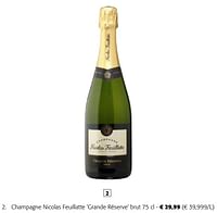 Champagne nicolas feuillatte `grande réserve` brut-Champagne