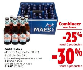 Promotions Cristal of maes alle bieren - Produit maison - Colruyt - Valide de 08/05/2024 à 21/05/2024 chez Colruyt