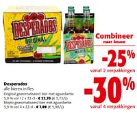 Promoties Desperados alle bieren in fles - Desperados - Geldig van 08/05/2024 tot 21/05/2024 bij Colruyt