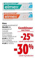 Promoties Elmex volledig assortiment of meridol alle tandpasta`s of manuele tandenborstels - Huismerk - Colruyt - Geldig van 08/05/2024 tot 21/05/2024 bij Colruyt