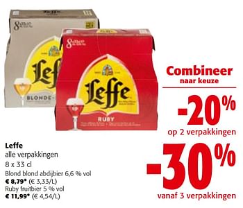 Promotions Leffe alle verpakkingen - Leffe - Valide de 08/05/2024 à 21/05/2024 chez Colruyt