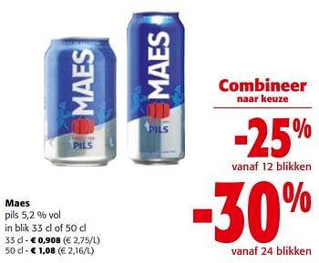 Promoties Maes pils - Maes - Geldig van 08/05/2024 tot 21/05/2024 bij Colruyt