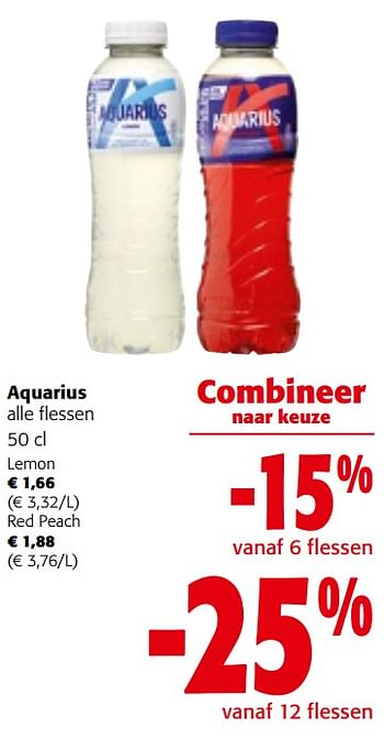 Promoties Aquarius alle flessen - Aquarius - Geldig van 08/05/2024 tot 21/05/2024 bij Colruyt