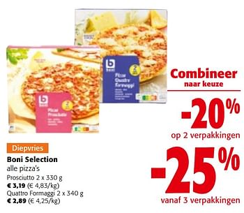 Promotions Boni selection alle pizza`s - Boni - Valide de 08/05/2024 à 21/05/2024 chez Colruyt