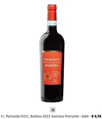 Piemonte d.o.c. barbera 2022 sartirano piemonte-Rode wijnen